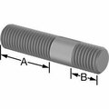 Bsc Preferred Threaded on Both Ends Stud Steel M16 x 2 mm Size 38 mm and 16 mm Thread Length 71 mm Long 5580N176